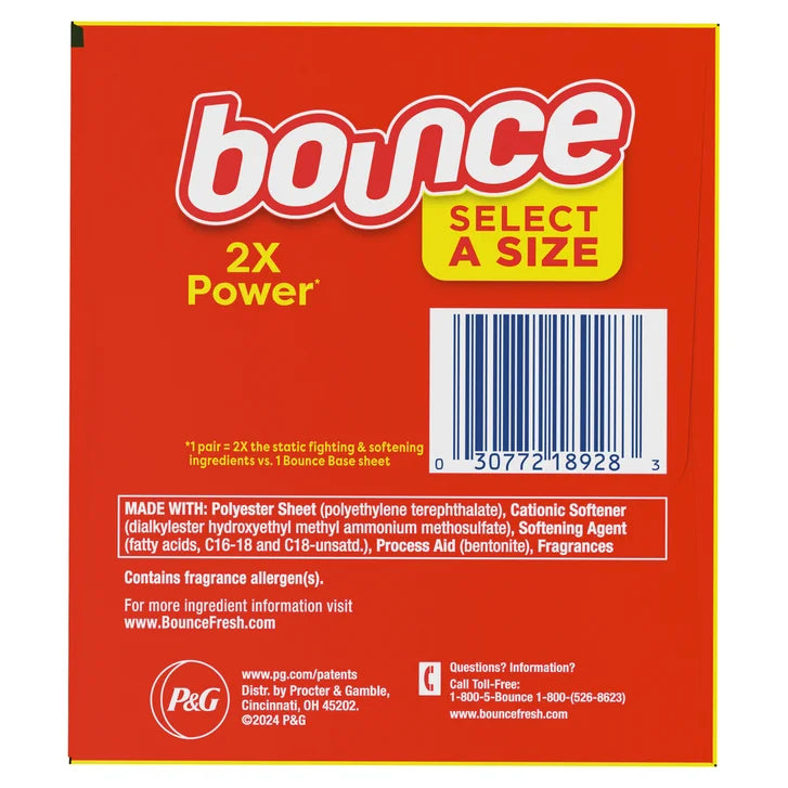 Bounce Select a Size Fabric Softener Dryer Sheets, Outdoor Fresh, 400-count