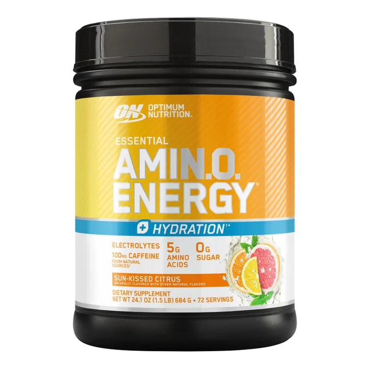 Optimum Nutrition Essential Amino Energy + Electrolytes, Sun Kissed Citrus, 1.5 lbs
