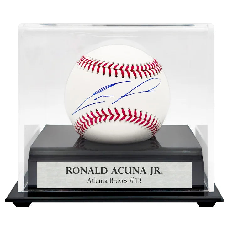 Ronald Acuna Jr. Autographed Official MLB Baseball Atlanta Braves Display Case Beckett Authenticated