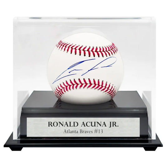 Ronald Acuna Jr. Autographed Official MLB Baseball Atlanta Braves Display Case Beckett Authenticated