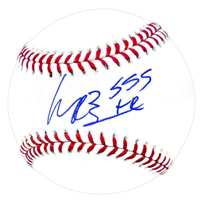 Manny Ramirez Autographed Official MLB Baseball Boston Red Sox Display Case "555 HR" Beckett Authenticated