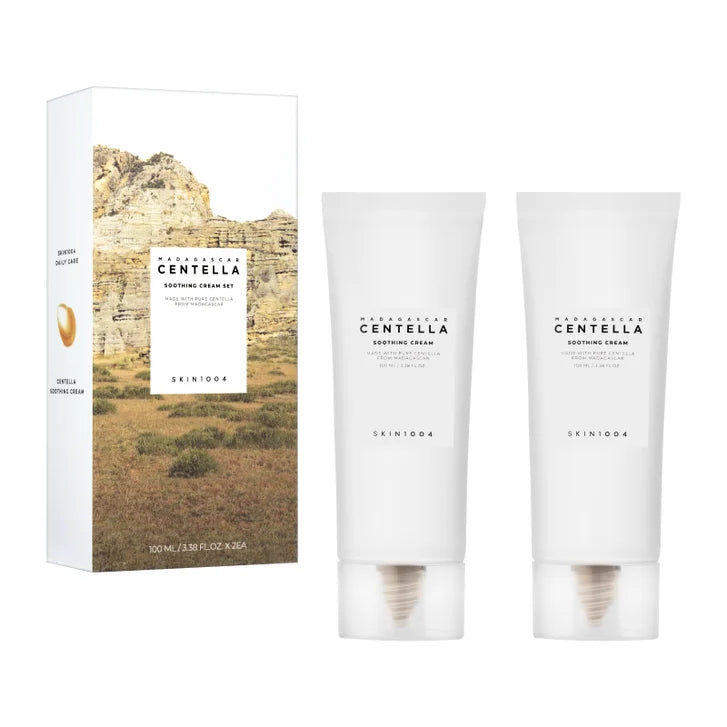 Skin1004 Madagascar Centella Soothing Facial Cream, 3.38 fl oz, 2-pack