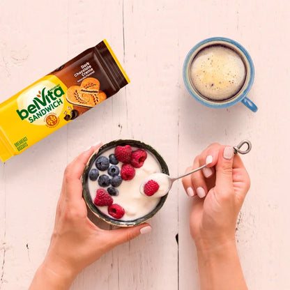 belVita Breakfast Sandwich Biscuits, Dark Chocolate Creme, 1.76 oz, 25-count