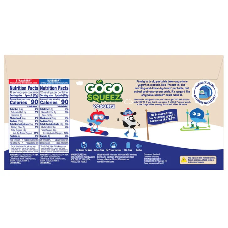 GoGo SqueeZ Yogurtz, Variety Pack, 3 oz, 24-count