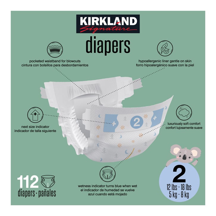 Kirkland Signature Diaper Size 2, 112-count