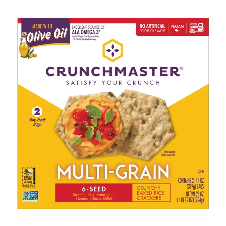 Crunchmaster 6-Seed Multi-Grain Crackers, 28 oz