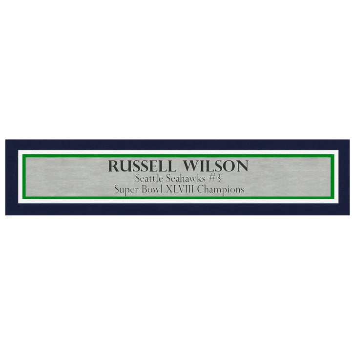 Russell Wilson Autographed Framed White Nike Seattle Seahawks Jersey - MCS Authenticated