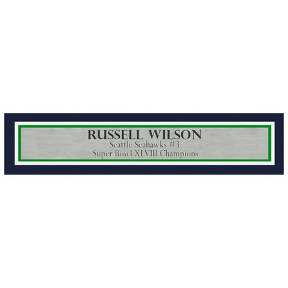 Russell Wilson Autographed Framed White Nike Seattle Seahawks Jersey - MCS Authenticated