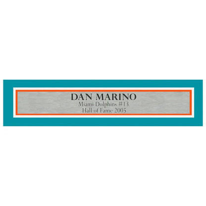 Dan Marino Autographed Framed Teal Miami Dolphins Jersey - Beckett Authenticated