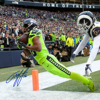 Tyler Lockett Autographed Framed 16” x 20” Photo Seattle Seahawks - MCS Authenticated