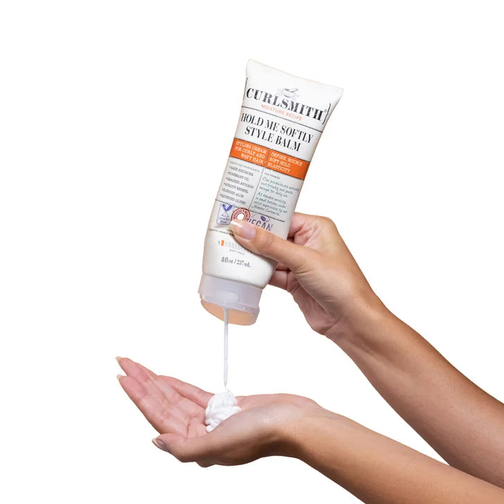 Curlsmith Hold Me Softly Style Balm, 8 fl oz + Curl Defining Styling Souffle, 8 fl oz Set