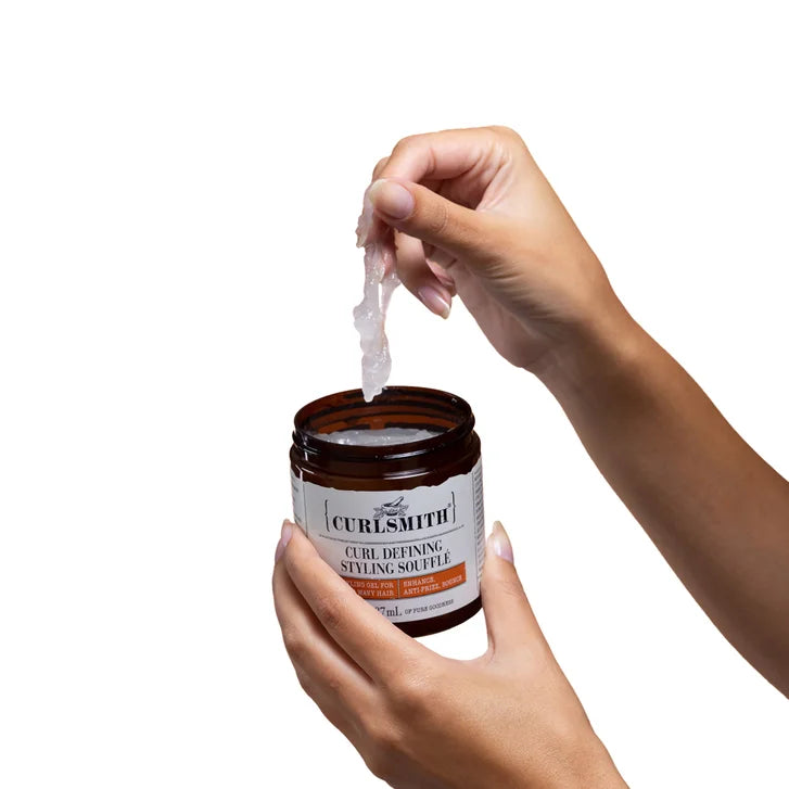 Curlsmith Hold Me Softly Style Balm, 8 fl oz + Curl Defining Styling Souffle, 8 fl oz Set