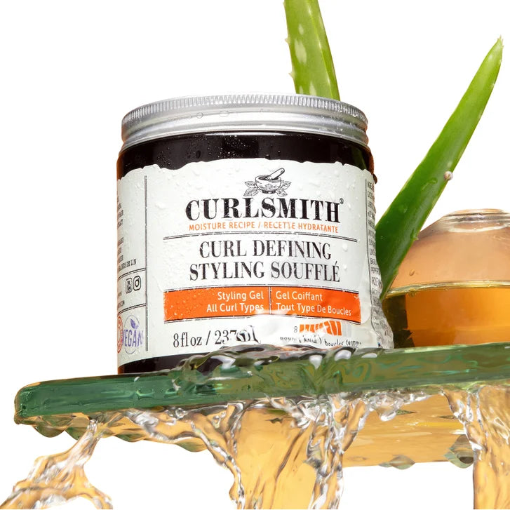 Curlsmith Hold Me Softly Style Balm, 8 fl oz + Curl Defining Styling Souffle, 8 fl oz Set