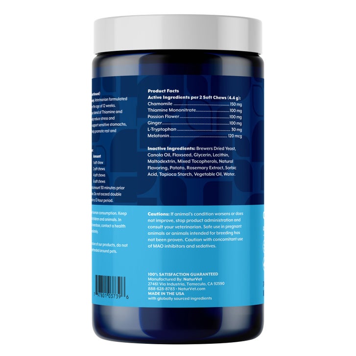 NaturVet Quiet Moments Calming Aid Soft Chew Supplements for Dogs, 240-count