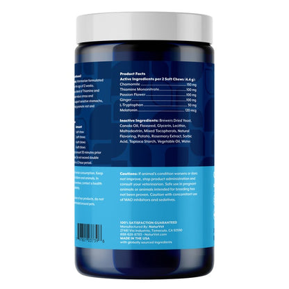 NaturVet Quiet Moments Calming Aid Soft Chew Supplements for Dogs, 240-count
