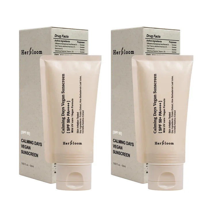 Herbloom Calming Days Vegan Sunscreen SPF 50+, 1.69 fl oz, 2-pack