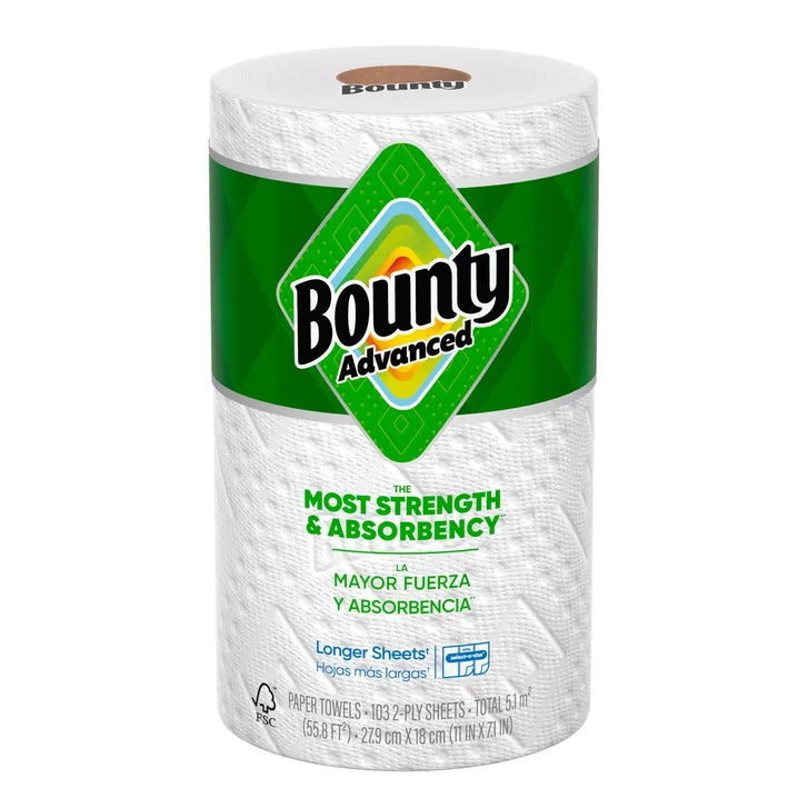 Bounty Advanced Paper Towels, 2-Ply, 103 Sheets, 12-count