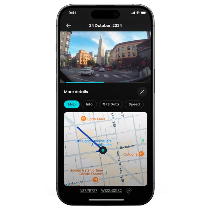 Nextbase Piqo 2K Dashcam with 64GB MicroSD Card and Piqo Quick Connect Cable