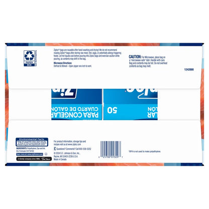 Ziploc Seal Top Freezer Bag, Quart, 200-count