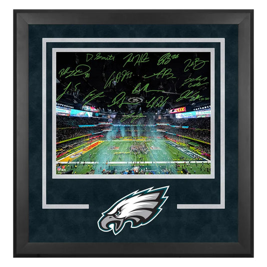 Philadelphia Eagles Autographed Framed Photo Super Bowl LIX Champions with Multiple Signatures - Fanatics Authenticated