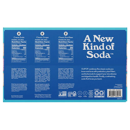 Olipop Soda, Variety Pack, 12 fl oz 15-count