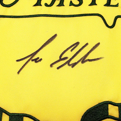 Lee Elder Autographed Framed Yellow 2021 Masters Golf Pin Flag - Beckett Authenticated
