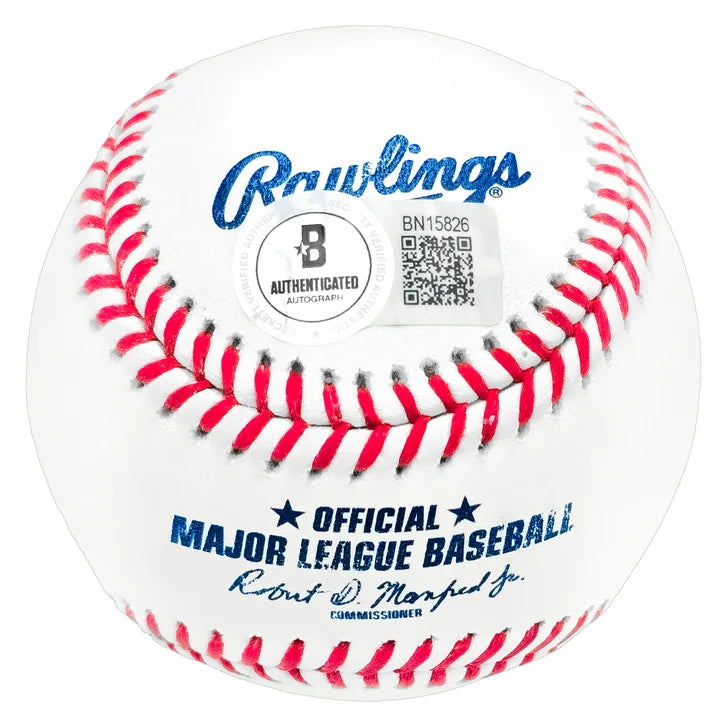 Nolan Ryan Texas Rangers Autographed Official MLB Baseball with Display Case - Beckett Authenticated