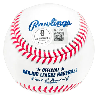 Nolan Ryan Texas Rangers Autographed Official MLB Baseball with Display Case - Beckett Authenticated