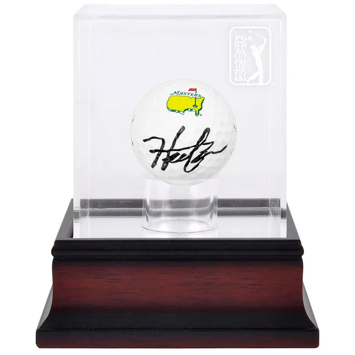 Hideki Matsuyama Autographed Titleist Masters Logo Pro V1 Golf Ball with PGA Tour Logo Display Case - Beckett Authenticated
