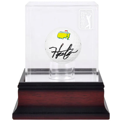Hideki Matsuyama Autographed Titleist Masters Logo Pro V1 Golf Ball with PGA Tour Logo Display Case - Beckett Authenticated