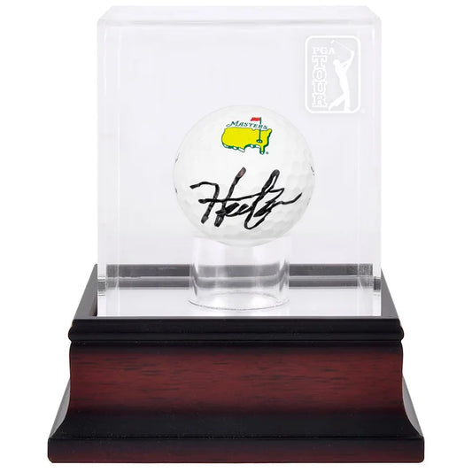 Hideki Matsuyama Autographed Titleist Masters Logo Pro V1 Golf Ball with PGA Tour Logo Display Case - Beckett Authenticated