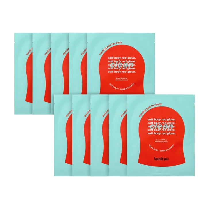 laundryou Soft Body Red Glove Clean, 10-pack