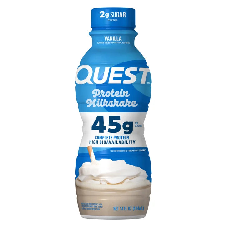Quest Nutrition 45g Protein Milkshake, 14 fl oz, 12-pack