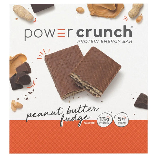 Power Crunch Protein Energy Bar, Peanut Butter Fudge, 1.4 oz, 12-count
