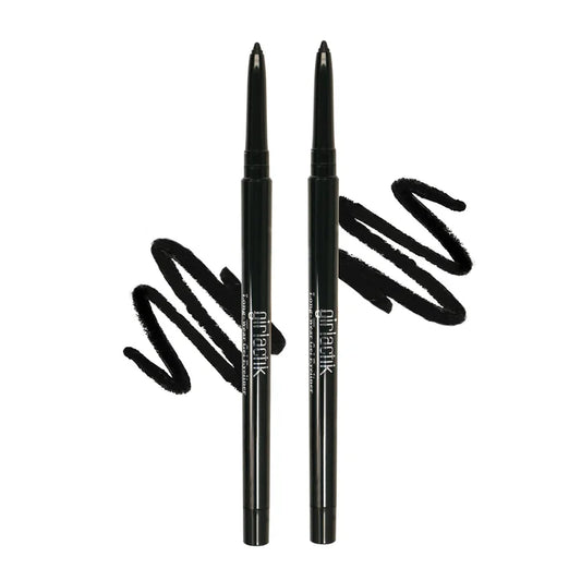 Girlactik Long Wear Gel Eyeliner, Pure Black or Pure Brown, 0.012 fl oz, 2-pack