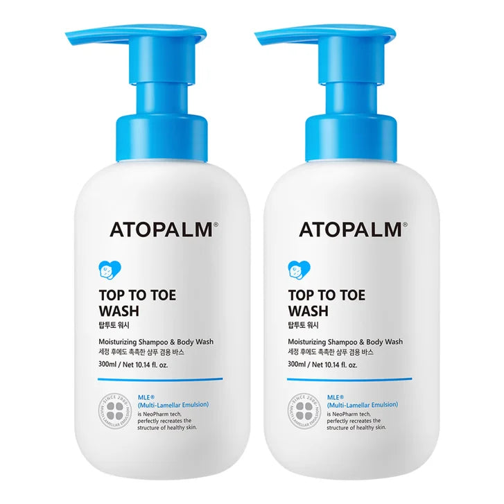 ATOPALM Top to Toe Wash, 10.14 fl oz, 2-pack