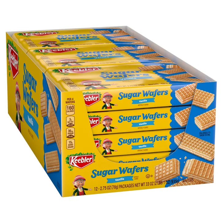 Keebler Sugar Wafers, Vanilla, 2.75 oz, 24-count