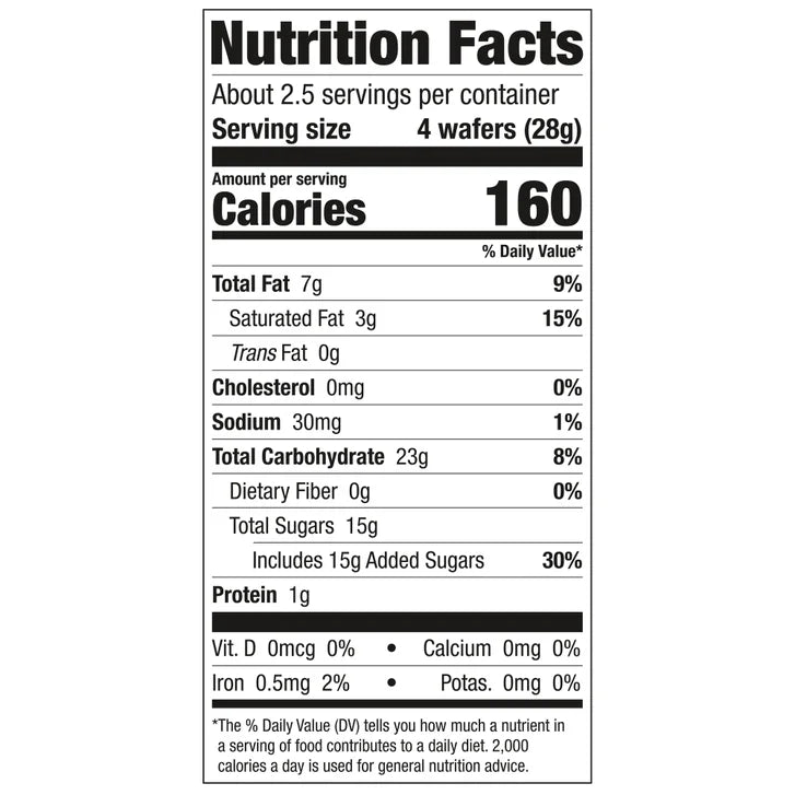 Keebler Sugar Wafers, Vanilla, 2.75 oz, 24-count