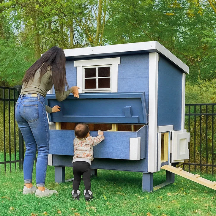 OverEZ Medium Chicken Coop with Feeder and Waterer