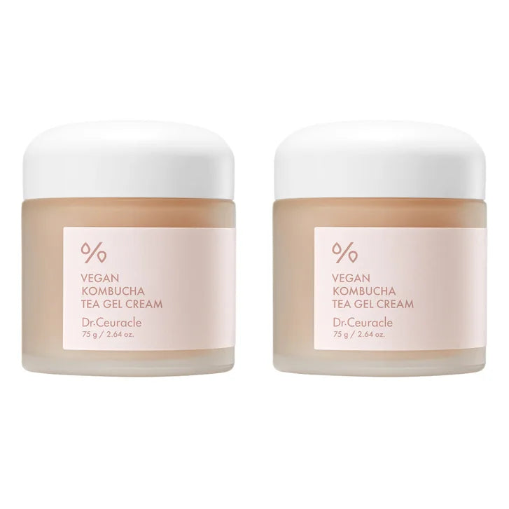 Dr. Ceuracle Vegan Kombucha Tea Gel Cream, 2.64 fl oz, 2-pack