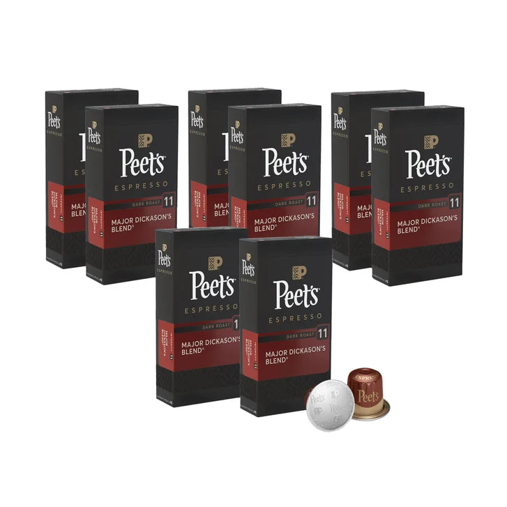 Peet's Coffee Nespresso Compatible Capsules, 80-count, Major Dickason’s