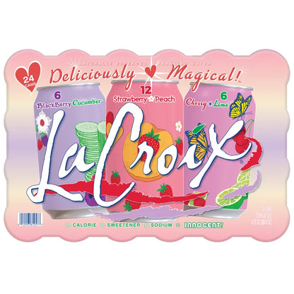 LaCroix Sparkling Water, Spring Variety Pack, 12 fl oz, 24-count