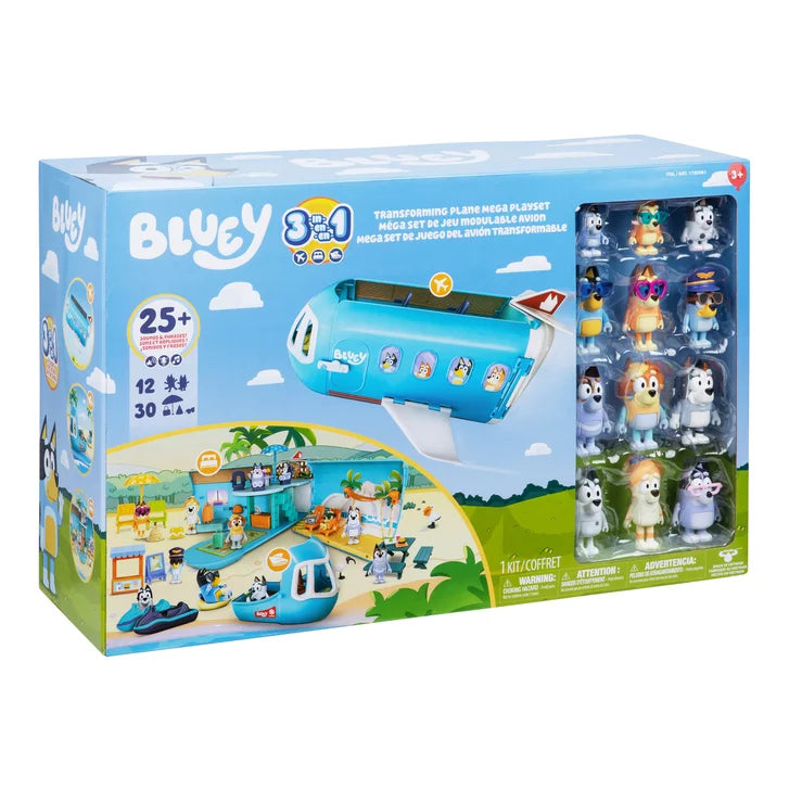 Bluey 3 in 1 Transforming Plane Mega Playset