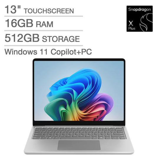 Microsoft Surface Laptop Copilot+ PC 13" PixelSense 1920 x 1280 Touchscreen - Qualcomm Snapdragon X Plus (8 core) - Windows 11 - 16GB RAM - 512GB UFS