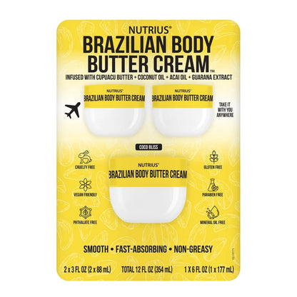 Nutrius Body Butter Cream, 3-piece Set