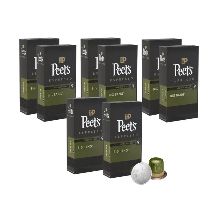 Peet's Coffee Nespresso Compatible Capsules, 80-count, Big Bang