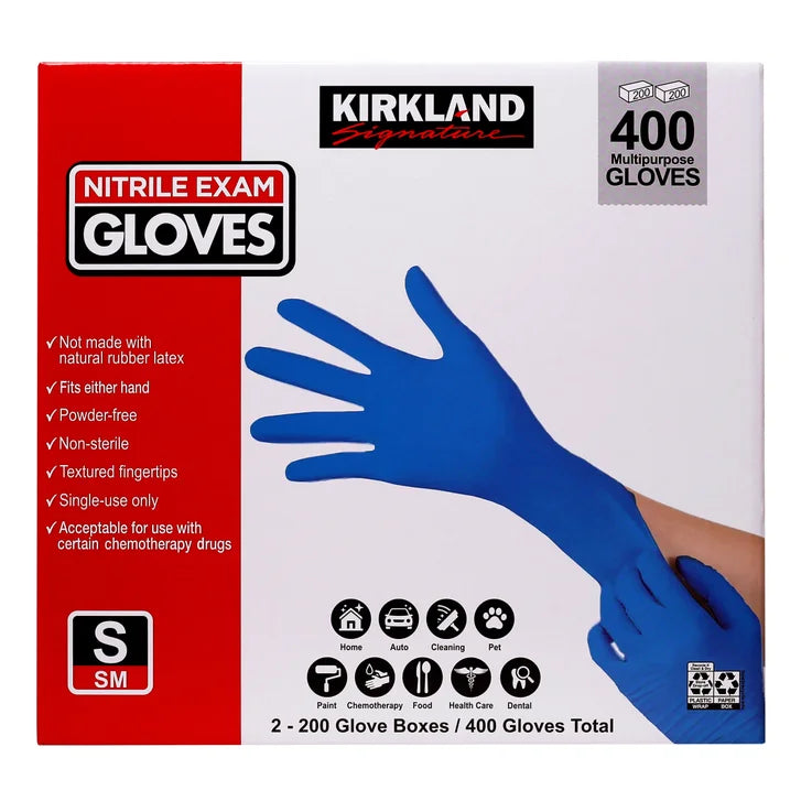 Kirkland Signature Nitrile Exam Gloves, 400-count, Size Small