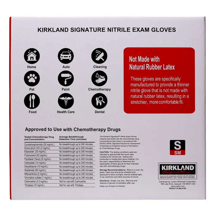 Kirkland Signature Nitrile Exam Gloves, 400-count, Size Small
