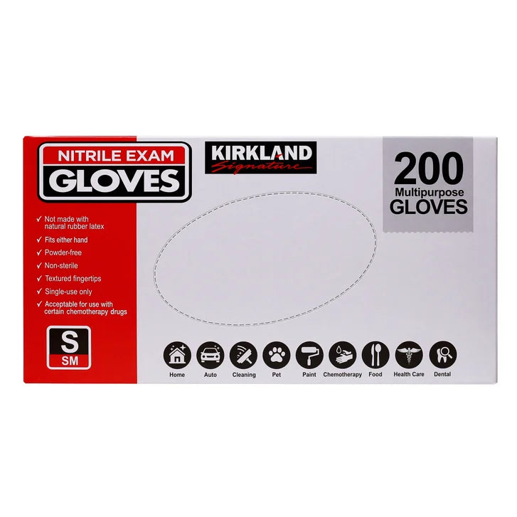 Kirkland Signature Nitrile Exam Gloves, 400-count, Size Small