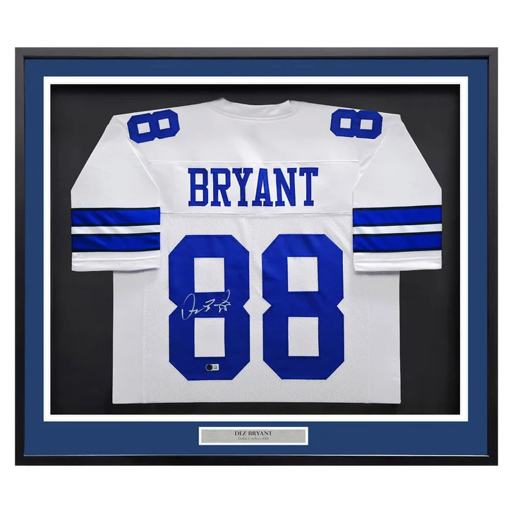 Dez Bryant Autographed Framed White Dallas Cowboys Jersey - Beckett Authenticated